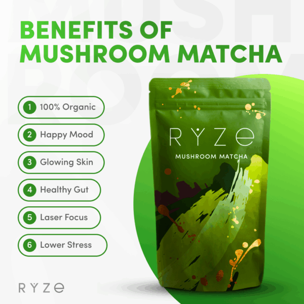 RYZE Organic Mushroom Matcha Starter Kit (60 servings) - Image 3